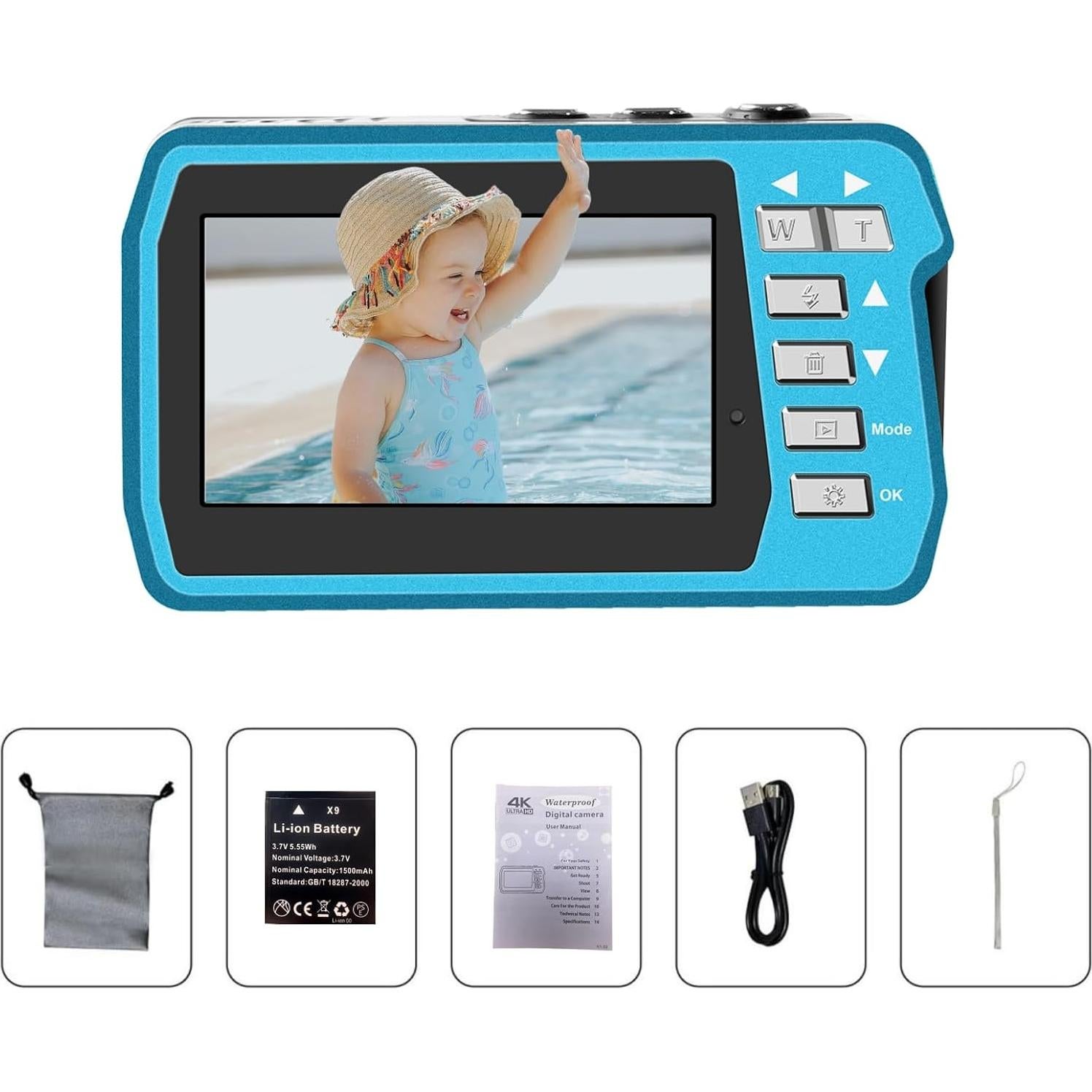 Cámara Submarina 4K Yuejewlry A1 Impermeable 3.05M 48MP