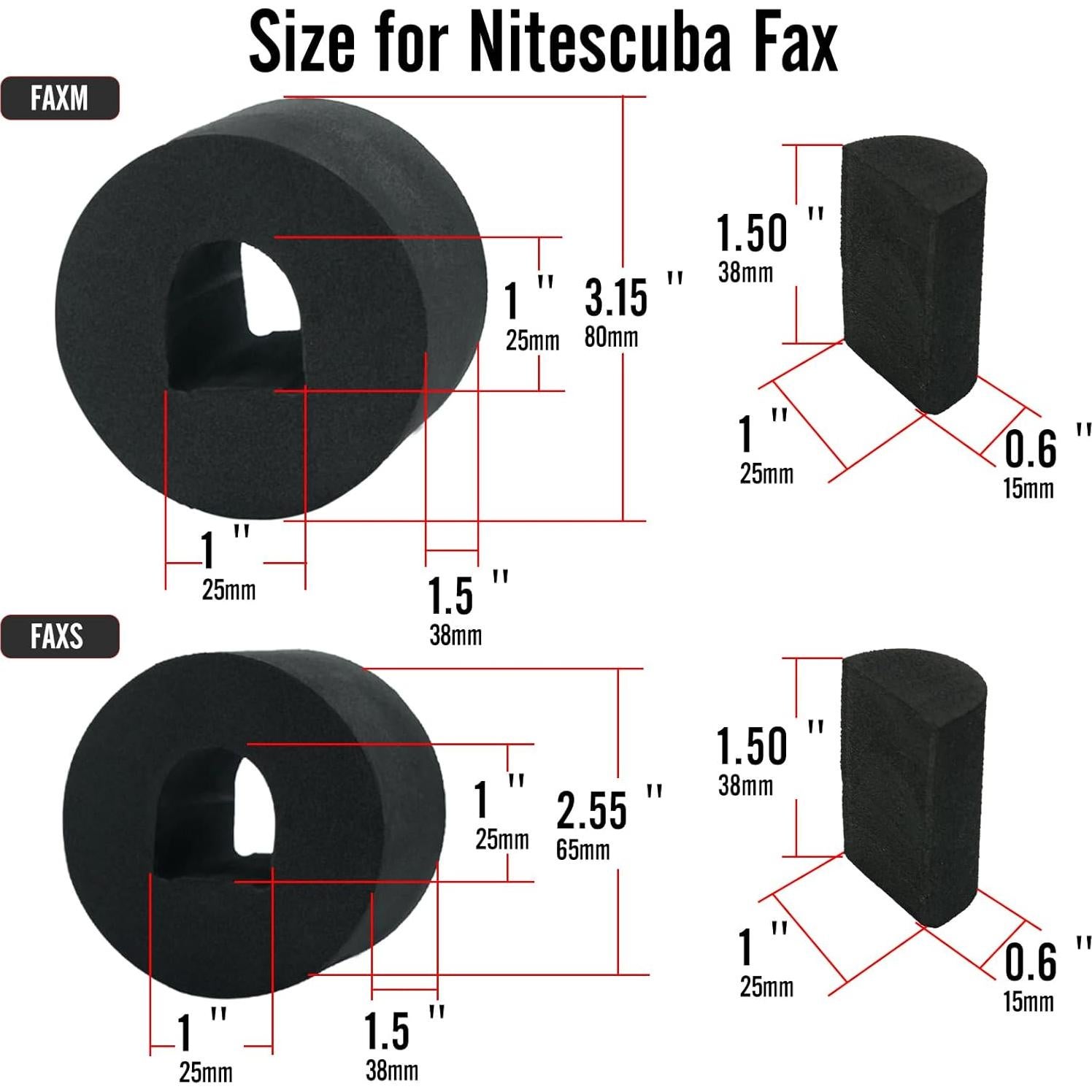 Kit de Floteo Subacuático NiteScuba FAXS - 6.35x3.81 cm