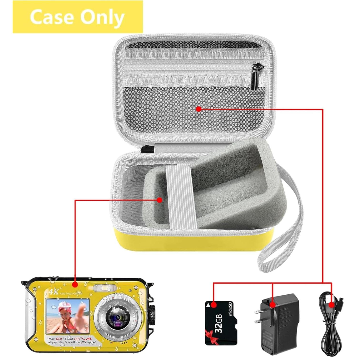 Funda de cámara submarina Leayjeen amarilla para YISENCE/QUNVAL