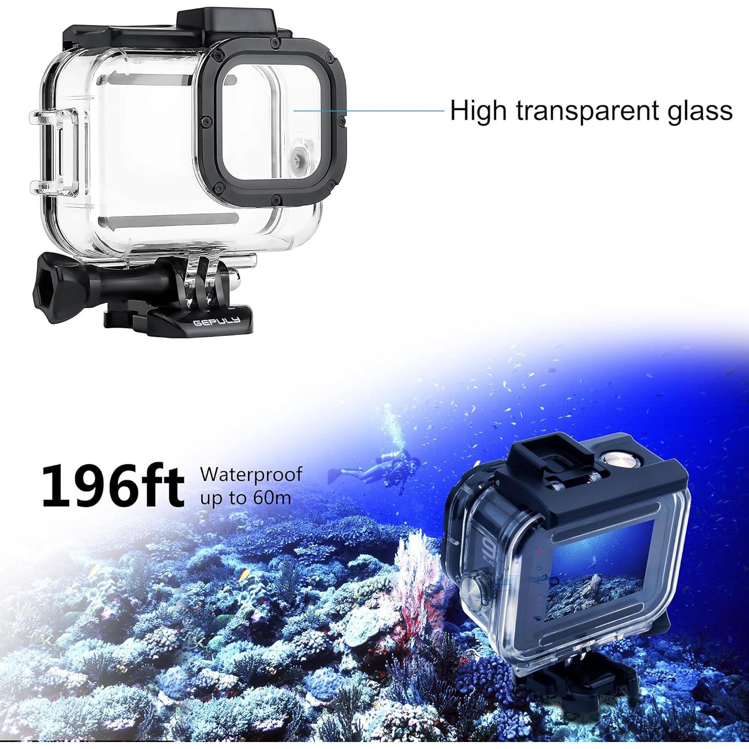 Funda Impermeable GEPULY para GoPro Hero 13/12/11/10/9 - 60m