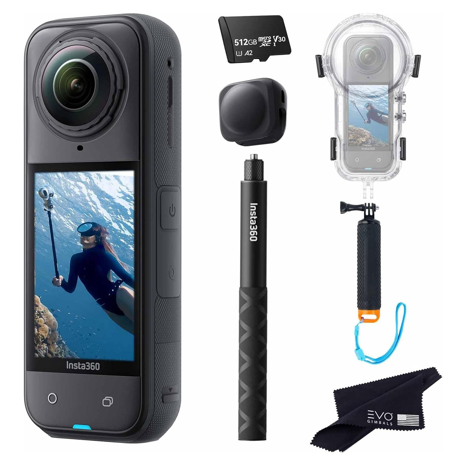 Cámara de Acción 360 Insta360 X5 8K con Funda de Buceo 512GB