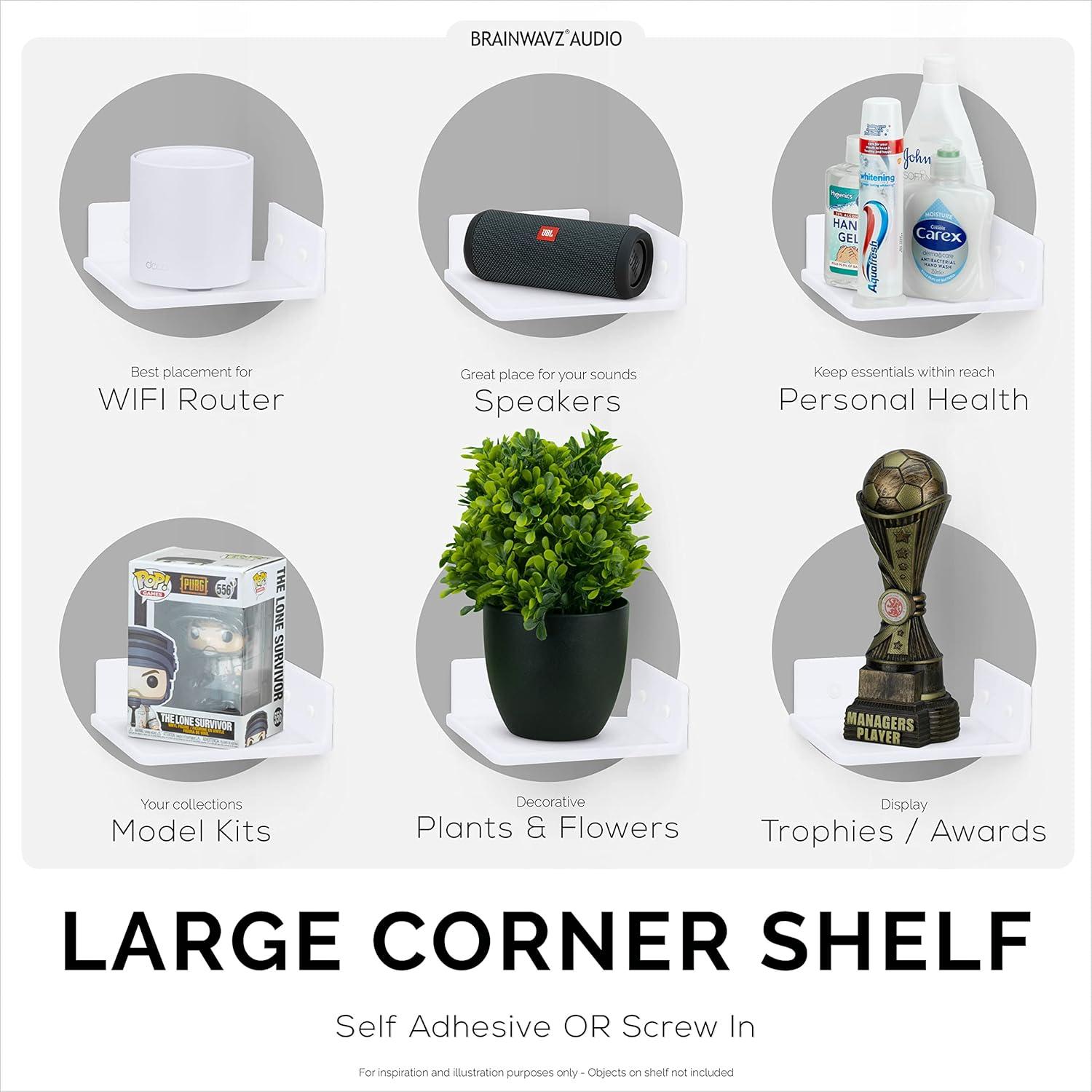 Estante de Esquina BRAINWAVZ 20.5x23cm para Altavoces y Más