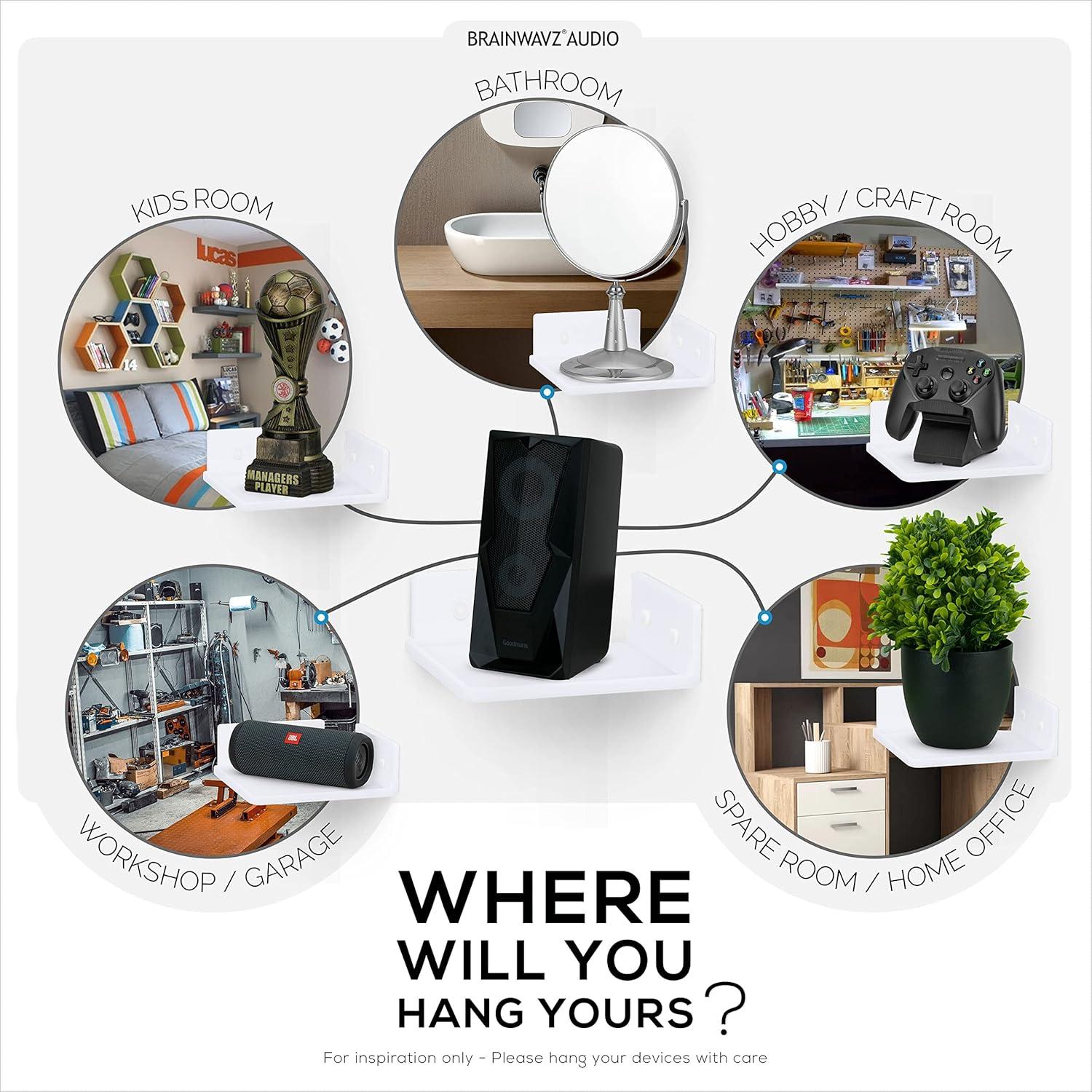 Estante de Esquina BRAINWAVZ 20.5x23cm para Altavoces y Más