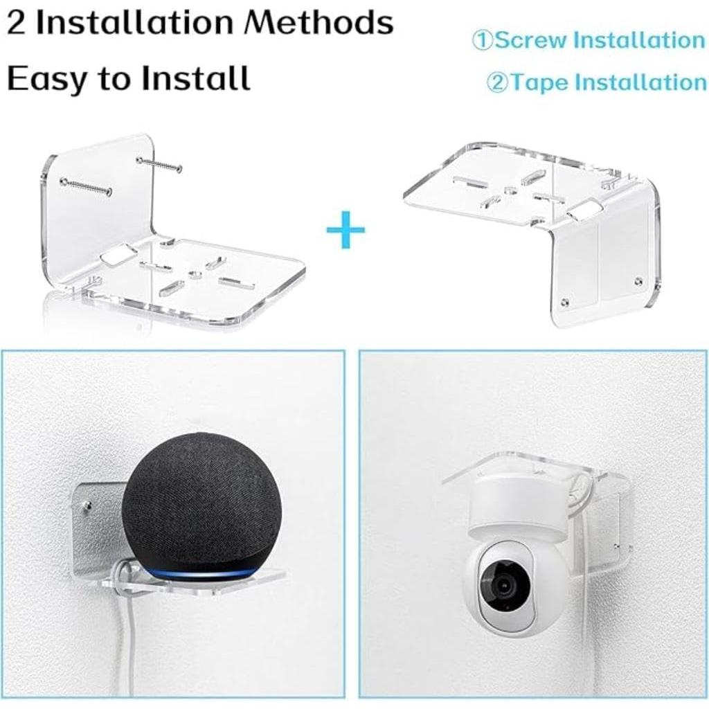 Estante de Pared Acrílico Transparente HM DONSON - Juego de 3 Soportes