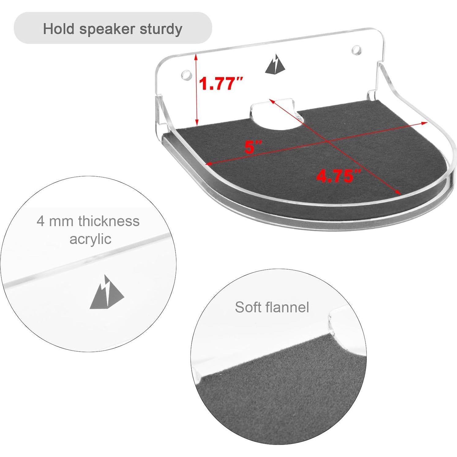 Estante Flotante TXEsign Pequeño Acrílico Blanco 12.7x12.1 cm