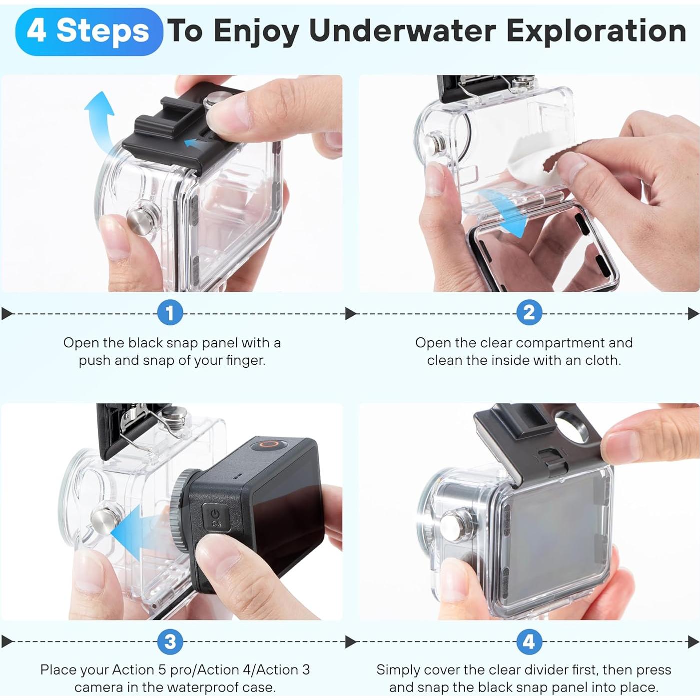 Funda Impermeable STARTRC PHOTO para DJI Action 5 Pro 50M