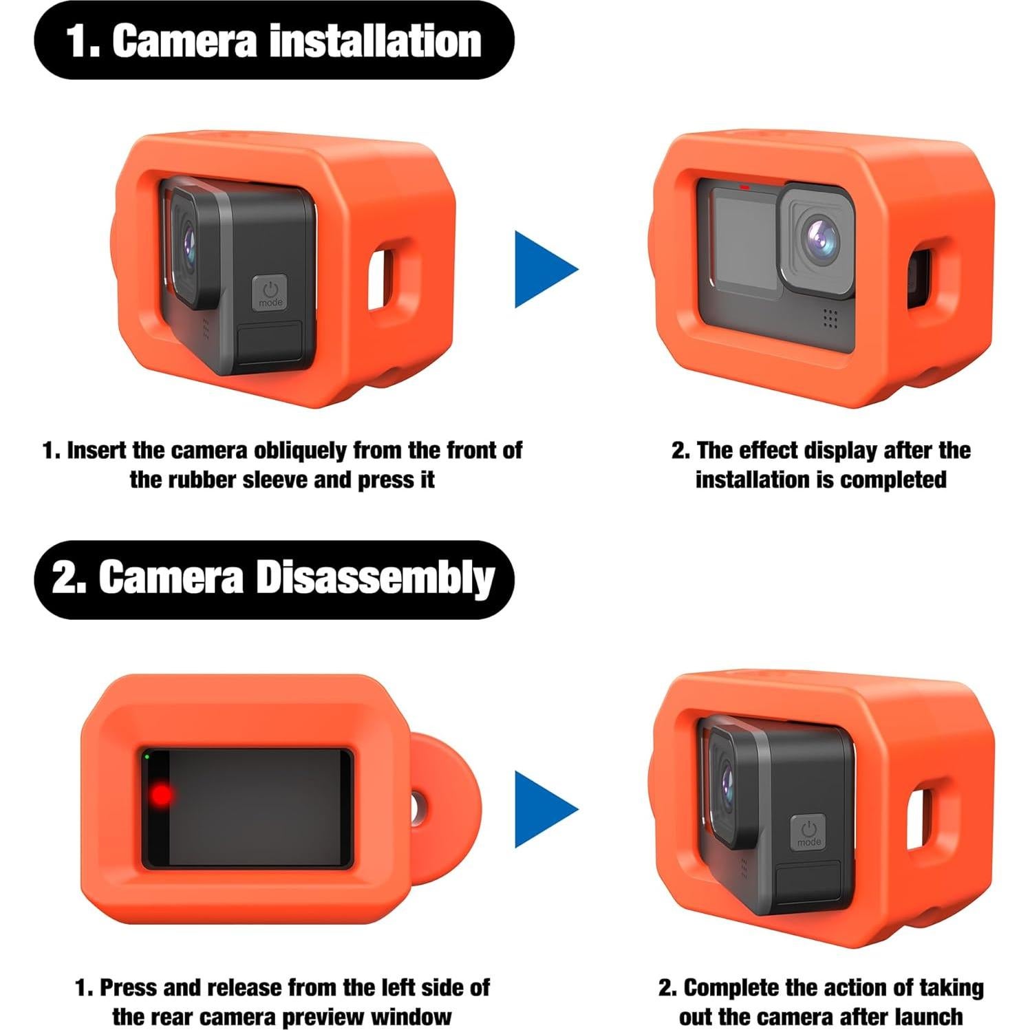 Funda Flotante NUOBAKE para GoPro Hero 13/12/11/10/9 Black