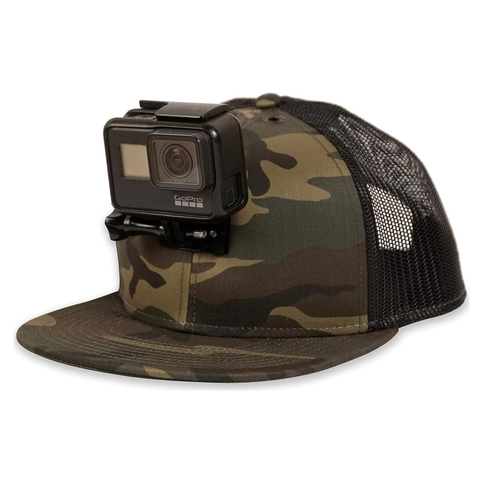 ActionHat Camo Flat Bill - Soporte Flotante para GoPro y Cámaras