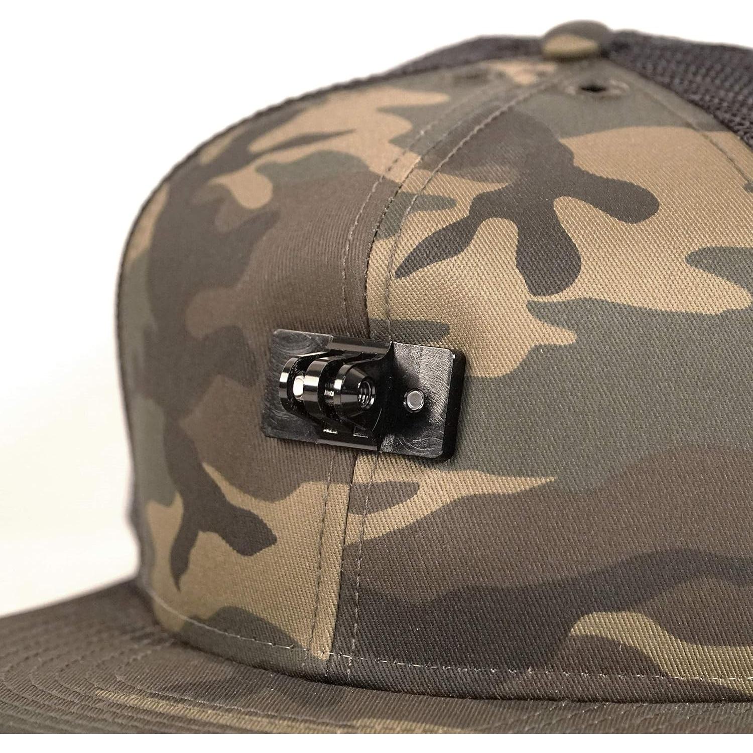 ActionHat Camo Flat Bill - Soporte Flotante para GoPro y Cámaras
