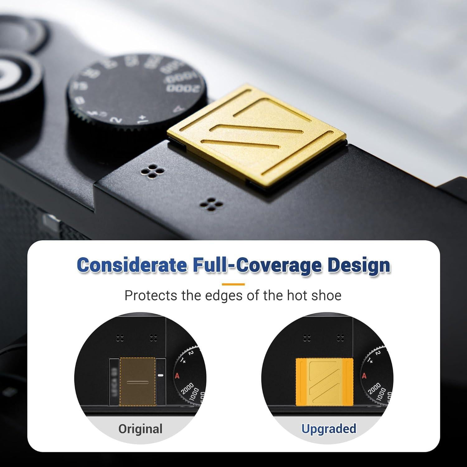 Cubierta de Zapata Caliente Jinjiacheng Dorada para Leica Q3 43