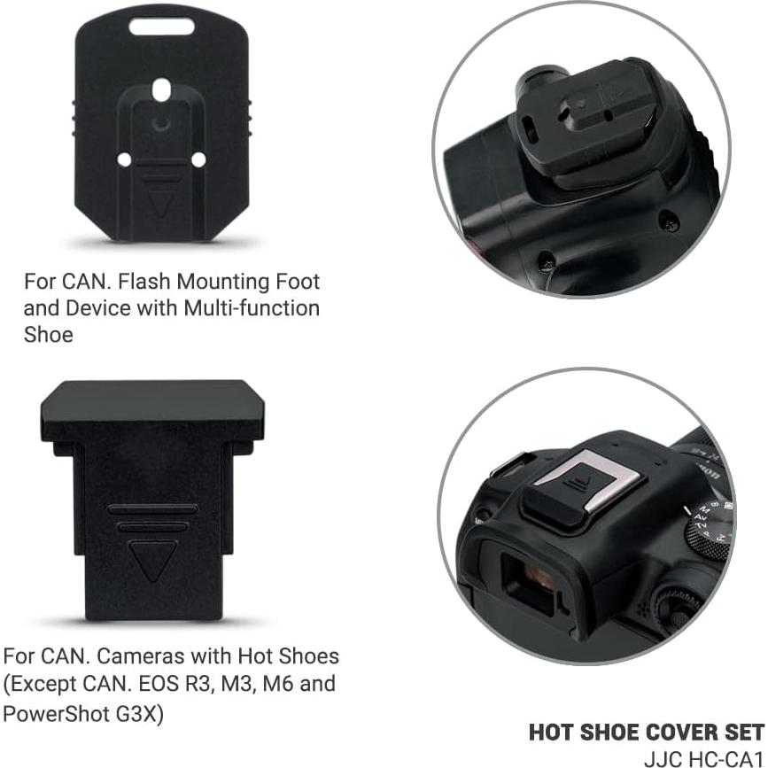 2Pack Tapa de Zapata Fría JJC para Cámaras Canon DSLR y Mirrorless