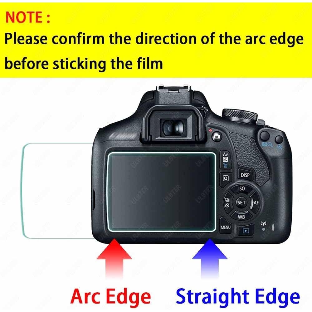 Protector de Pantalla Cristal Templado 9H para Canon EOS Rebel T7 T6 T5