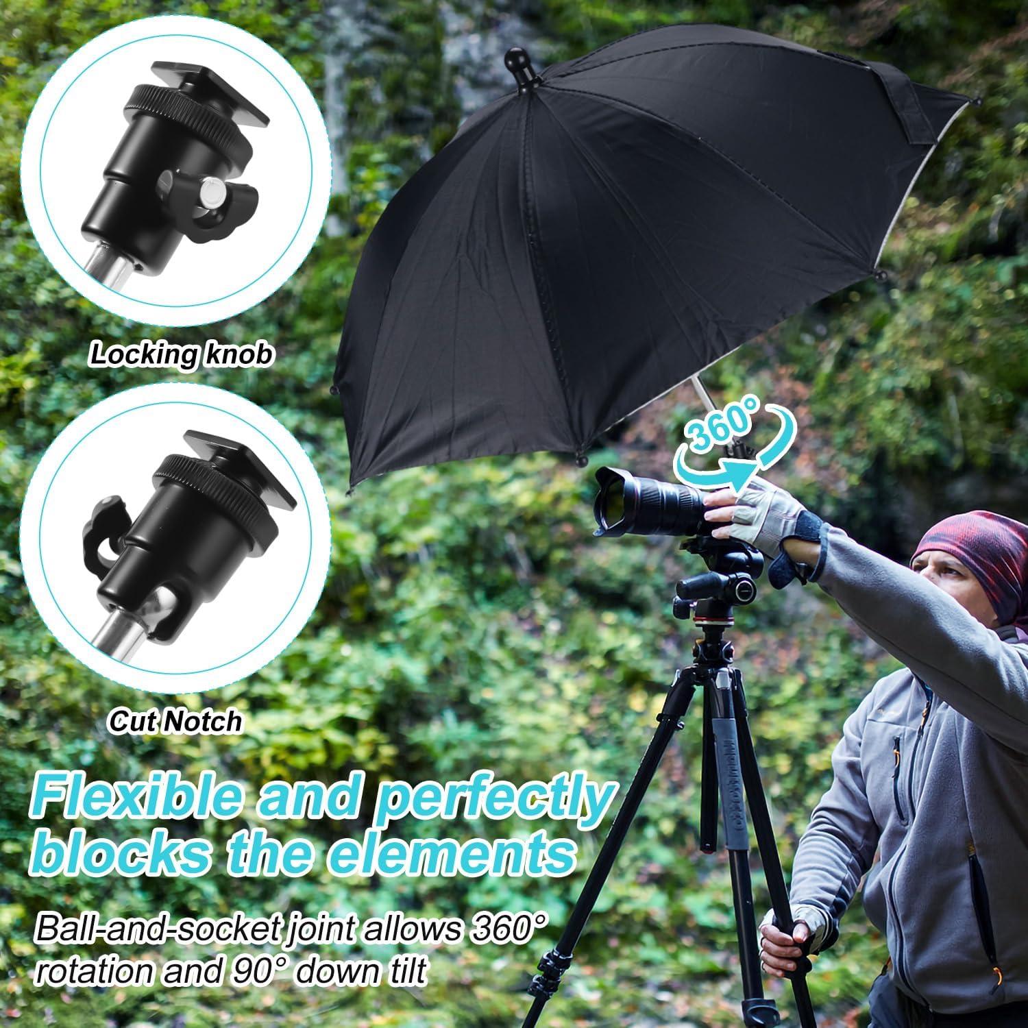 Paraguas para cámara Lasuroa, impermeable 50x36cm, compatible Canon y Nikon