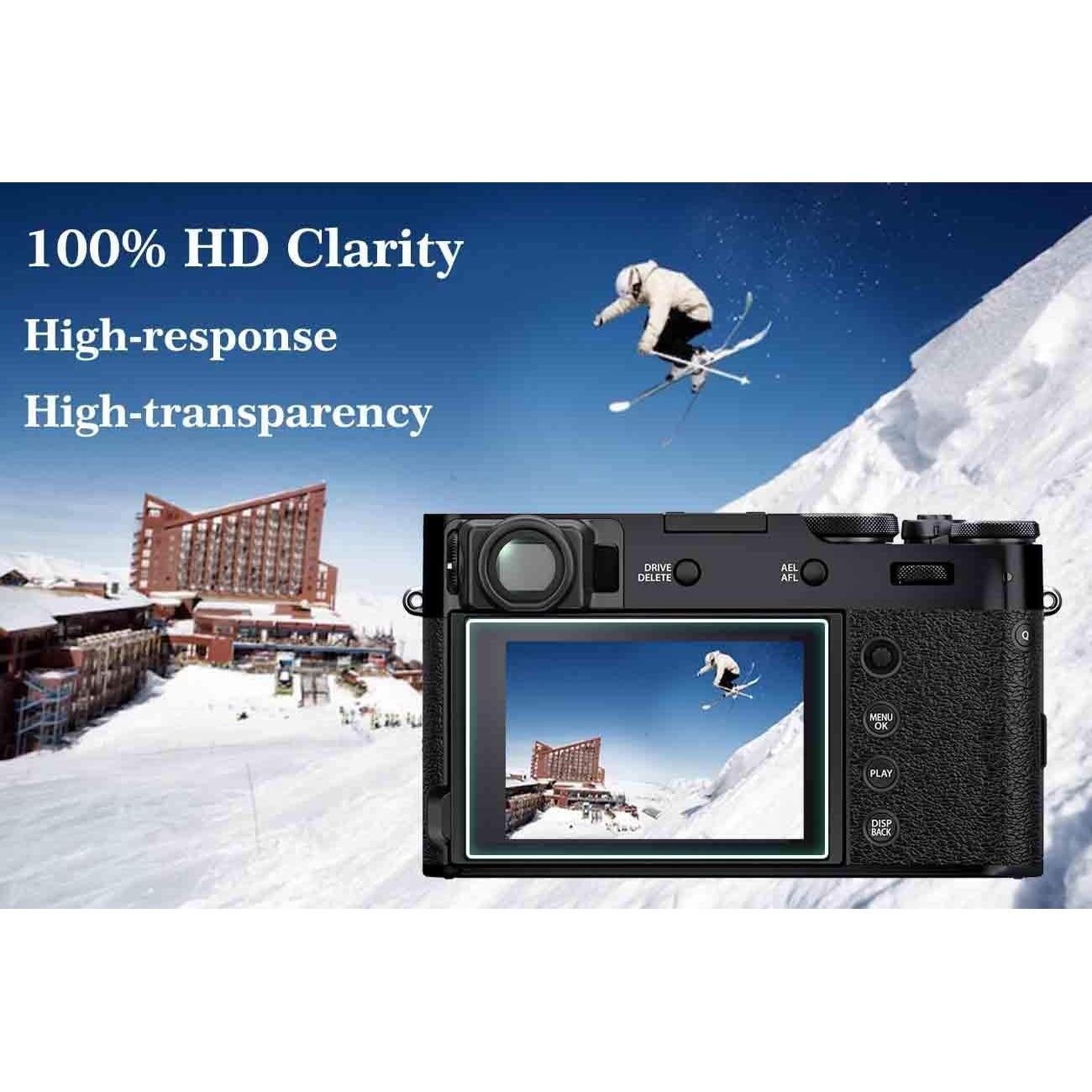 Protector de Pantalla Vidrio Templado BTER para Fujifilm X100V - 3 Pack