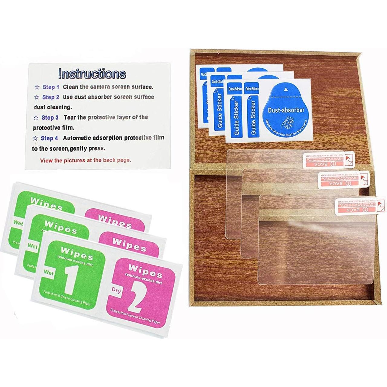 Protector de Pantalla de Vidrio Templado ZLMC para Nikon D7500 - 3 Piezas