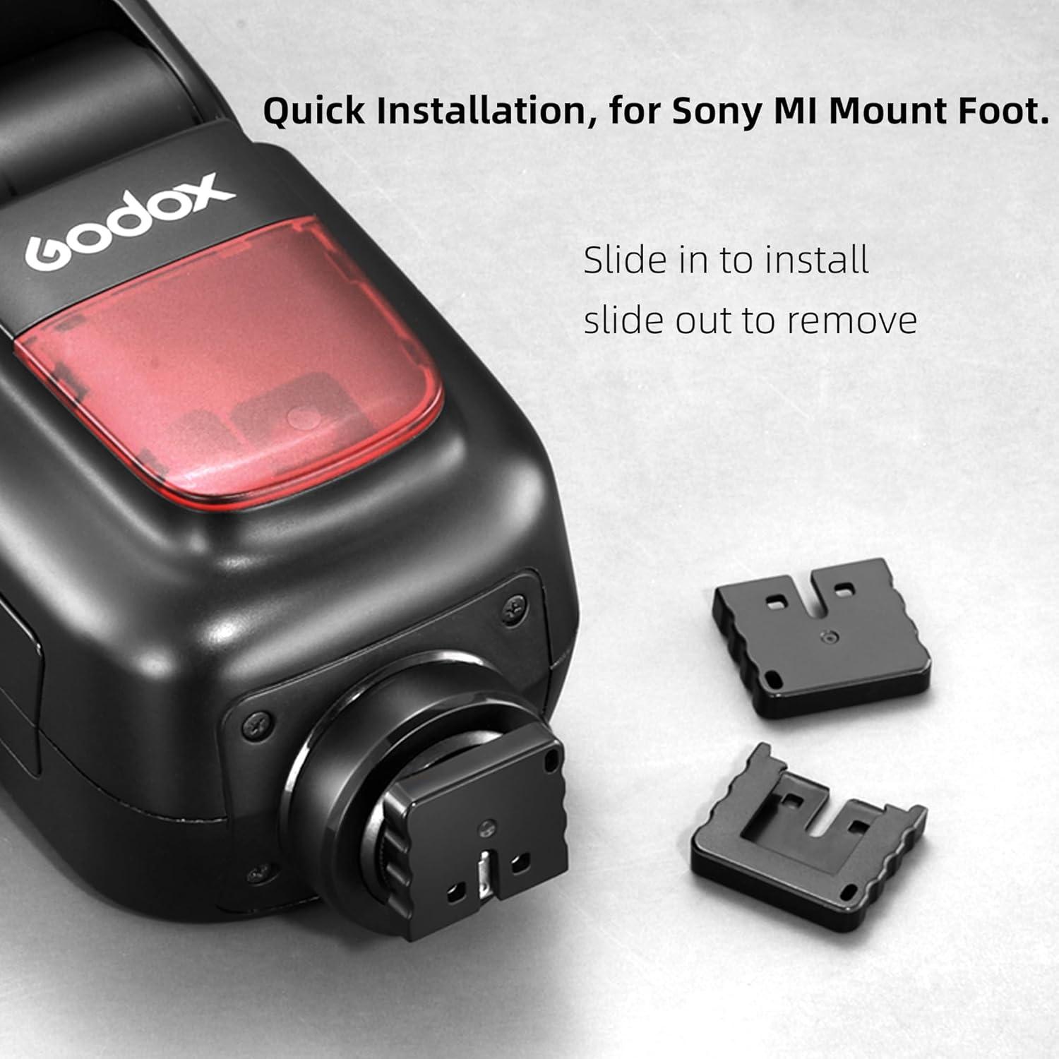 Godox 2 Paquete Montura Zapata para Flash Sony MI