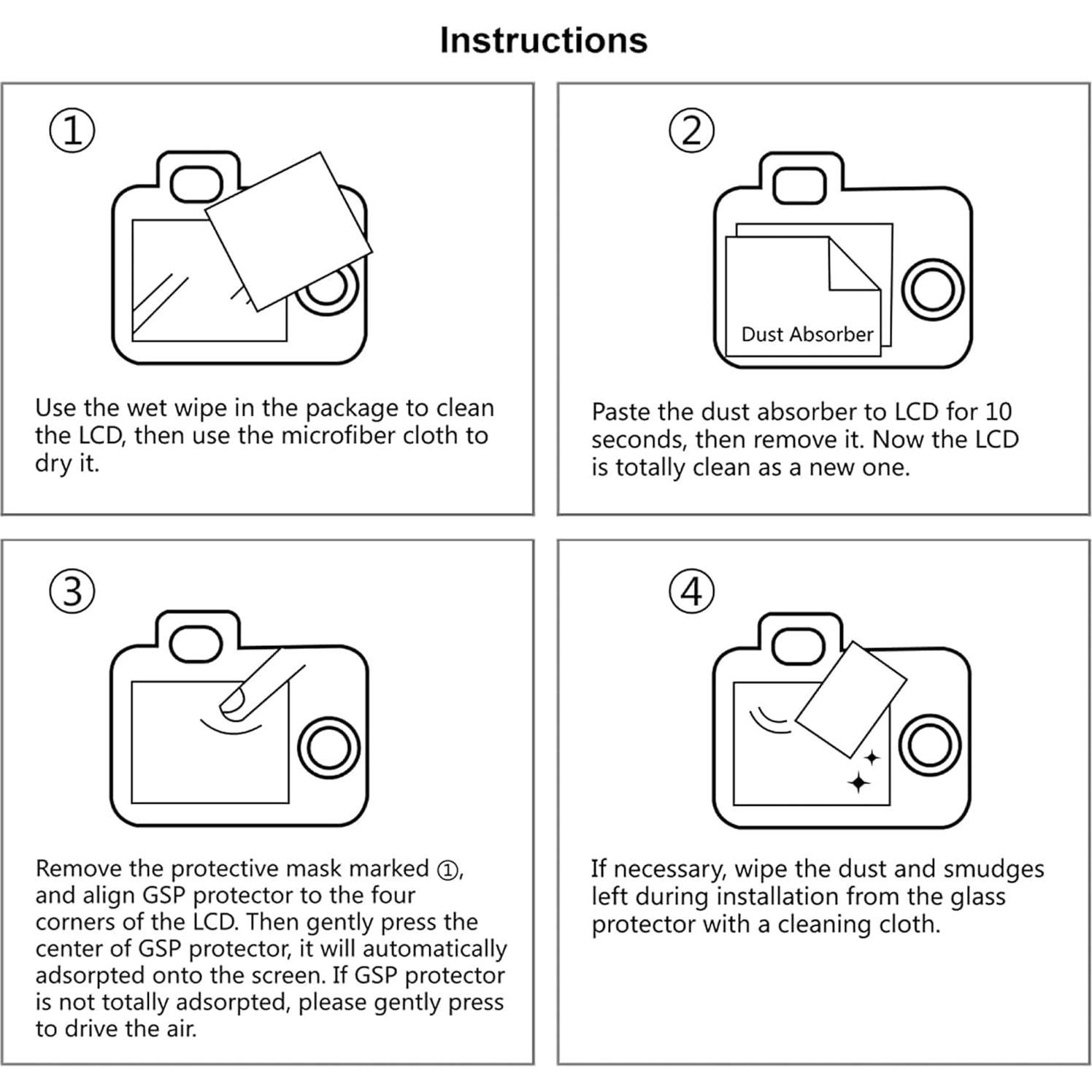 Protector de Pantalla 9H UGpine para Cámara Panasonic LUMIX GH6