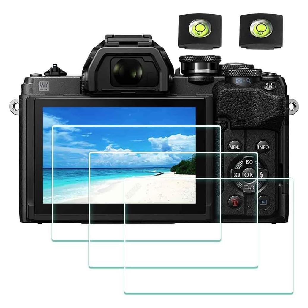 Protector de Pantalla LCD y Zapata Fría Olympus OM-D E-M10 Mark IV 3Pack