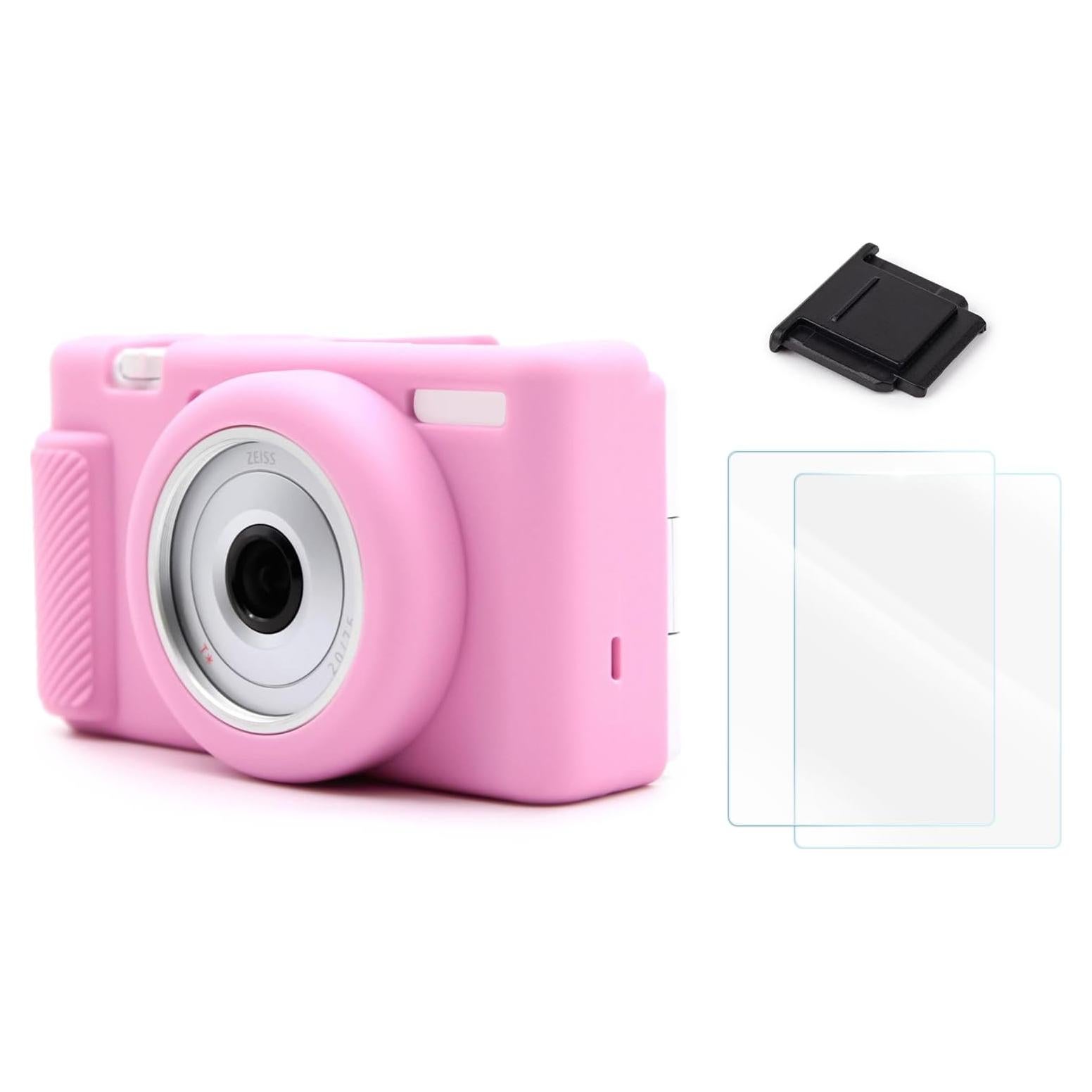 Kit de Accesorios para Cámara Sony ZV-1F - Funda Silicona Rosa