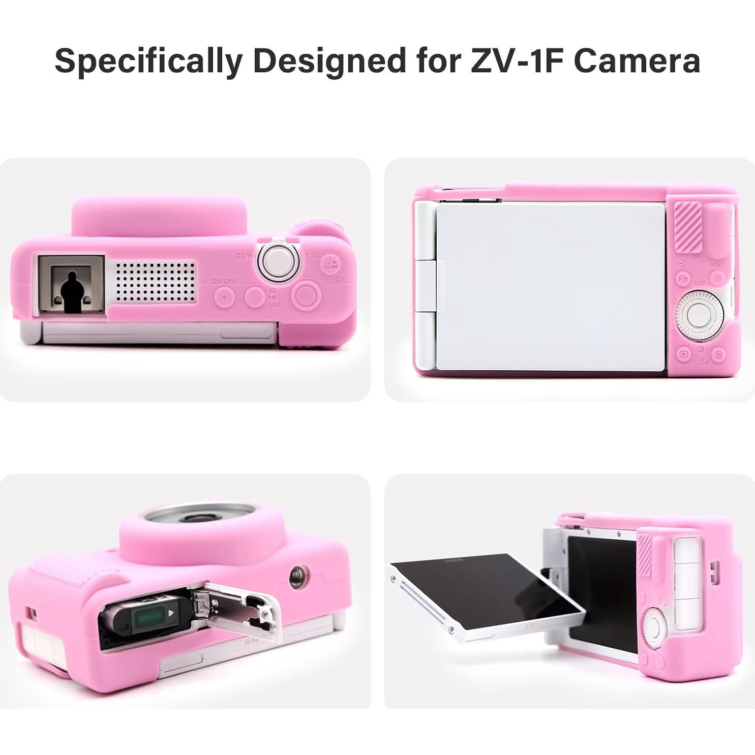 Kit de Accesorios para Cámara Sony ZV-1F - Funda Silicona Rosa