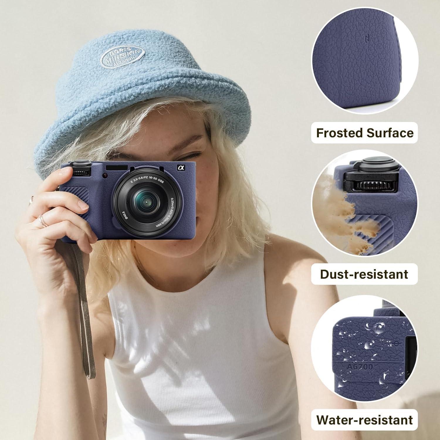 Kit Accesorios Sony Alpha 6700 - Funda Silicona y Protectores