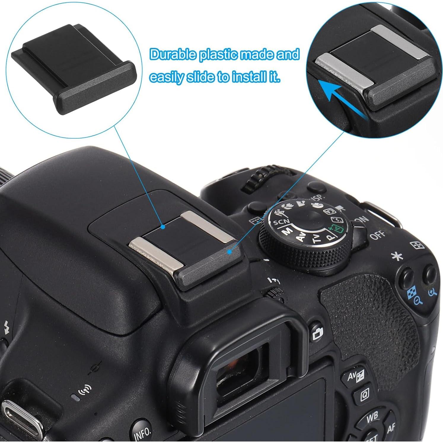 Cubierta Universal para Zapata de Cámara PATIKIL 4 Pcs Negro