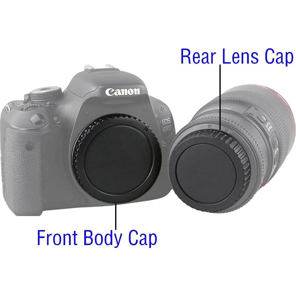 Tapa de Cuerpo y Lente Trasera Canon EOS - 2 Juegos