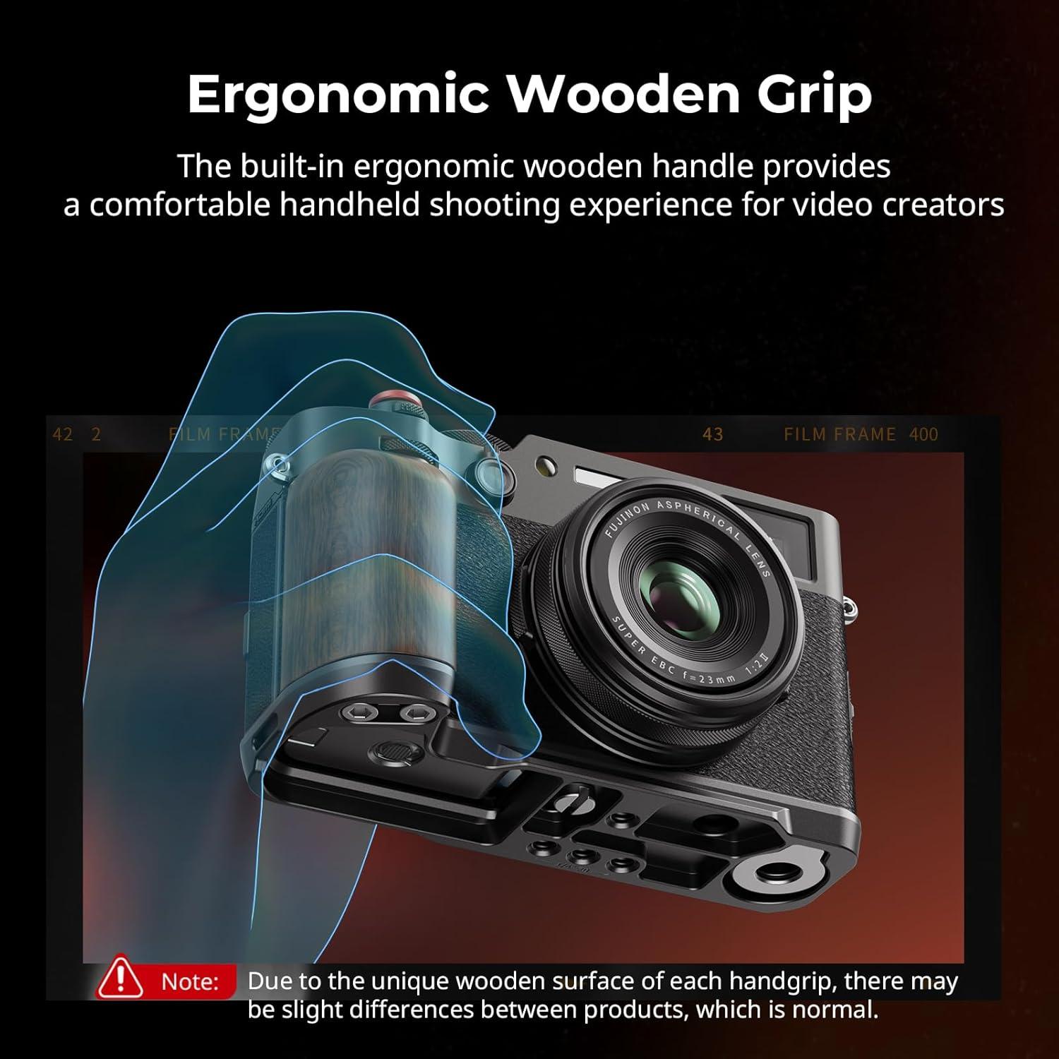 Mango en L de Madera SMALLRIG 4805 para FUJIFILM X100VI/X100V