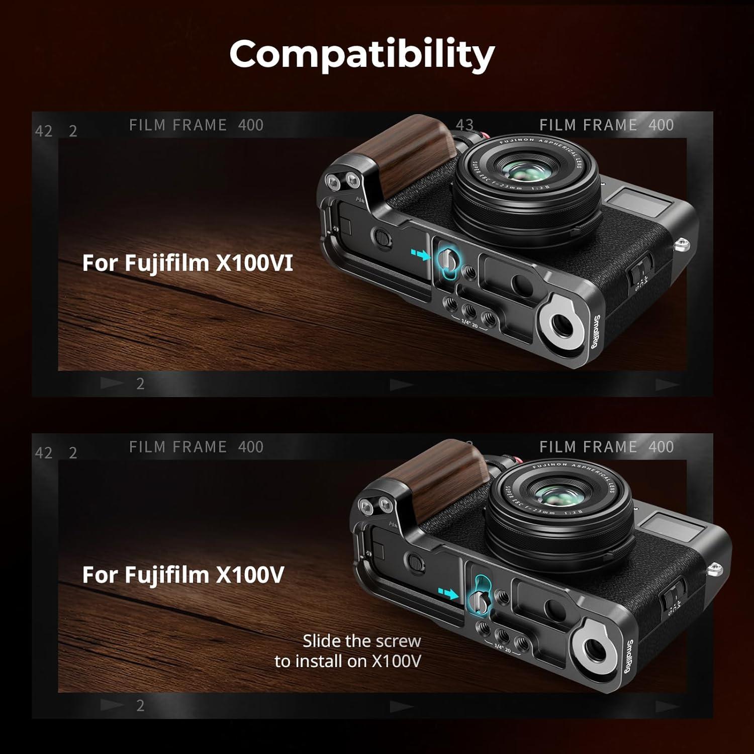 Mango en L de Madera SMALLRIG 4805 para FUJIFILM X100VI/X100V