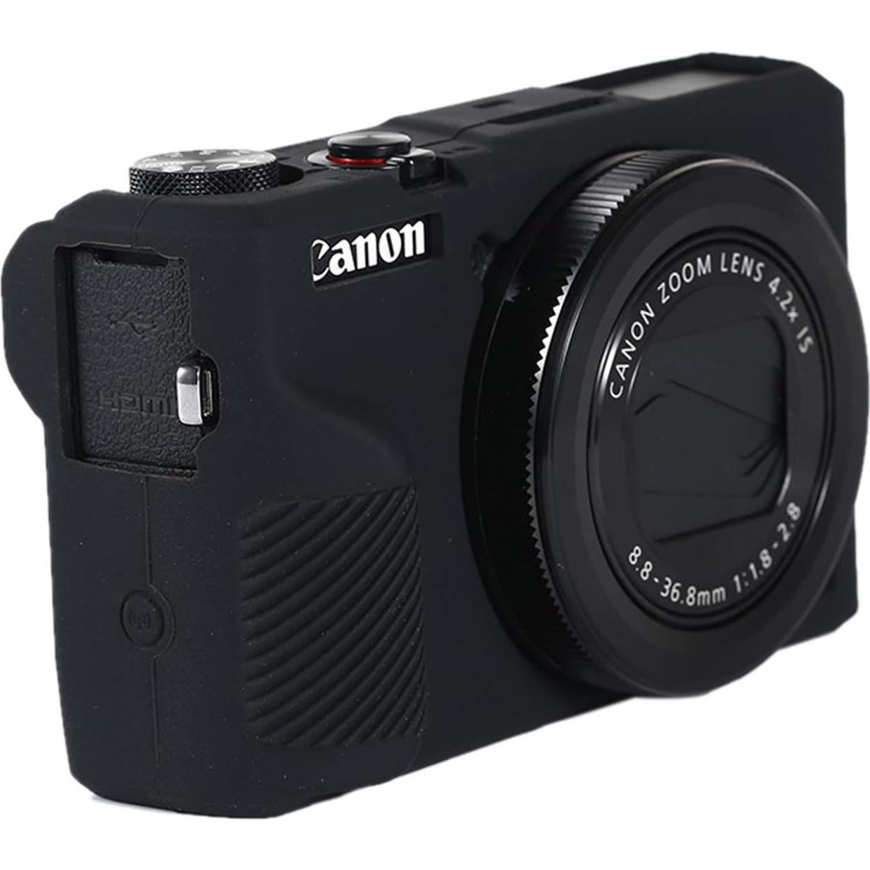 Funda de Silicona TUYUNG para Canon PowerShot G7X III - Negra