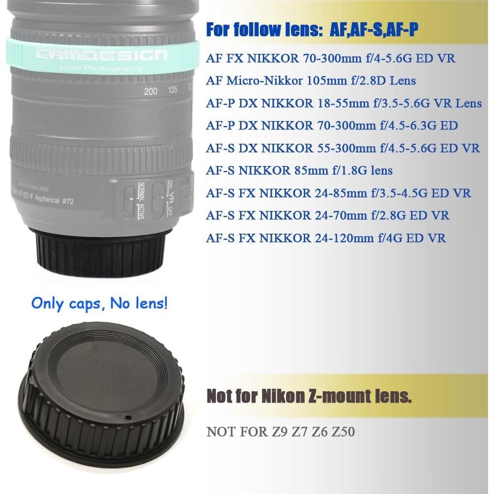 Tapa de lente y cuerpo Nikon D850 D7500 D3500 D5600 - Paquete 6