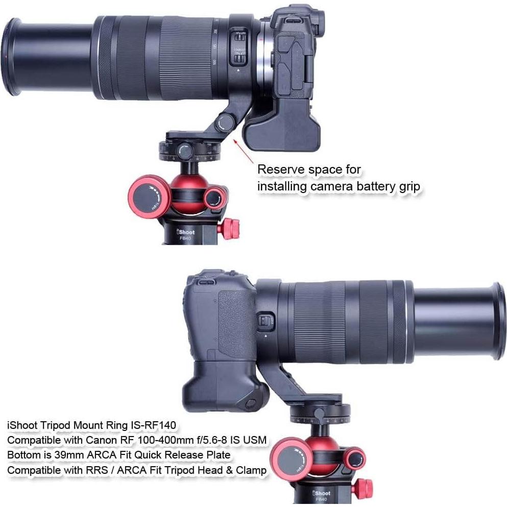 Anillo de Montaje en Trípode iShoot IS-RF140 para Canon RF 100-400mm