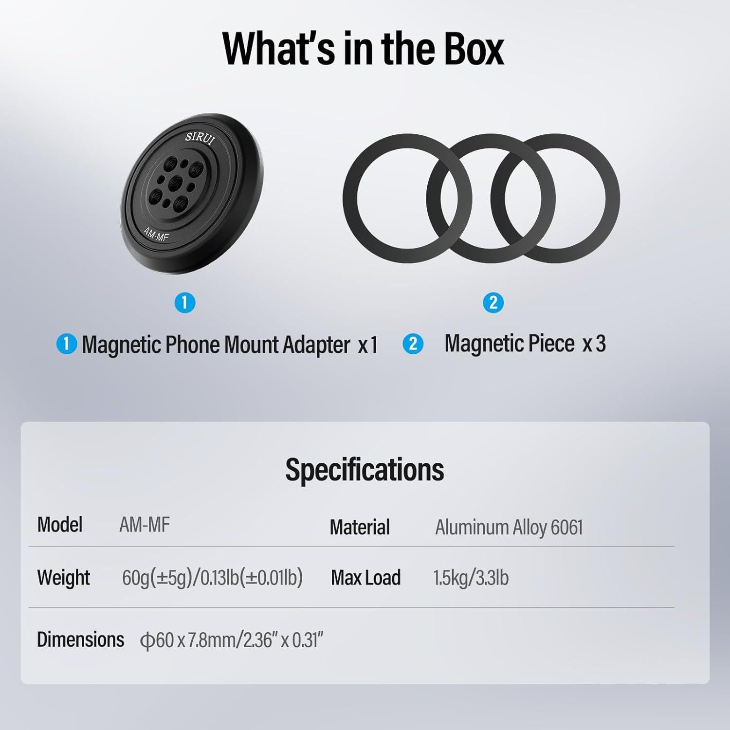 Adaptador de Montaje Magnético SIRUI AM-MF para Teléfono