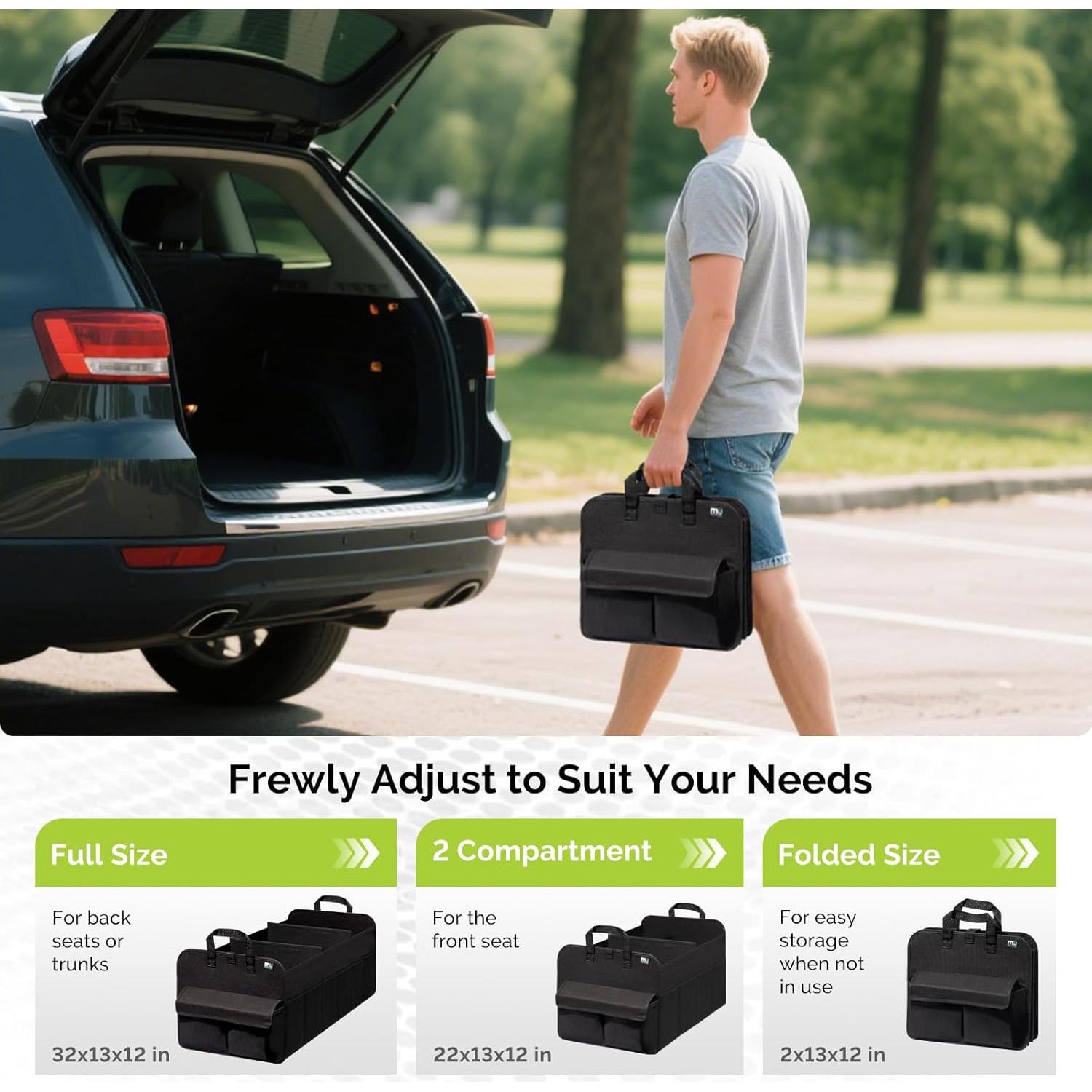 Organizador de Maletero MIU COLOR Plegable 81x33x30cm Negro