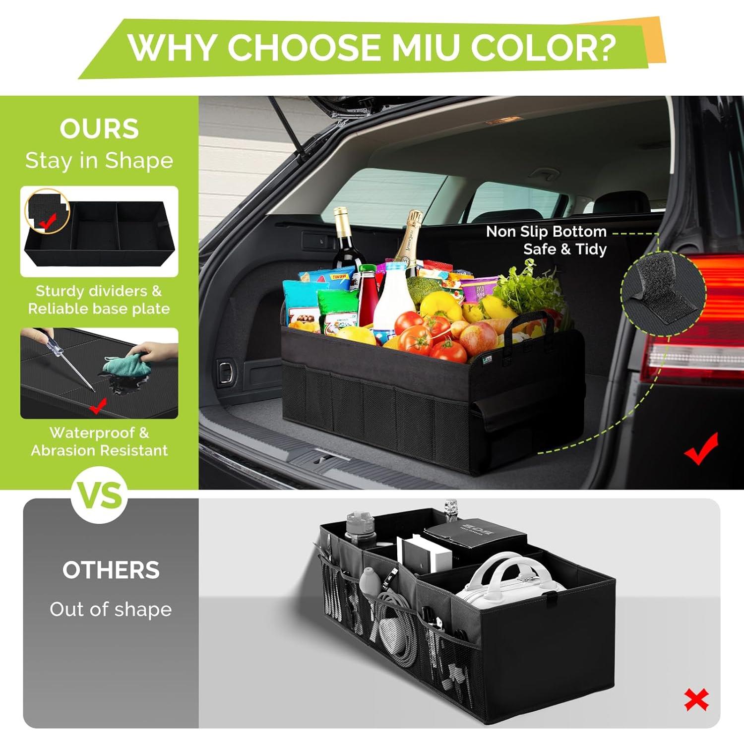 Organizador de Maletero MIU COLOR Plegable 81x33x30cm Negro