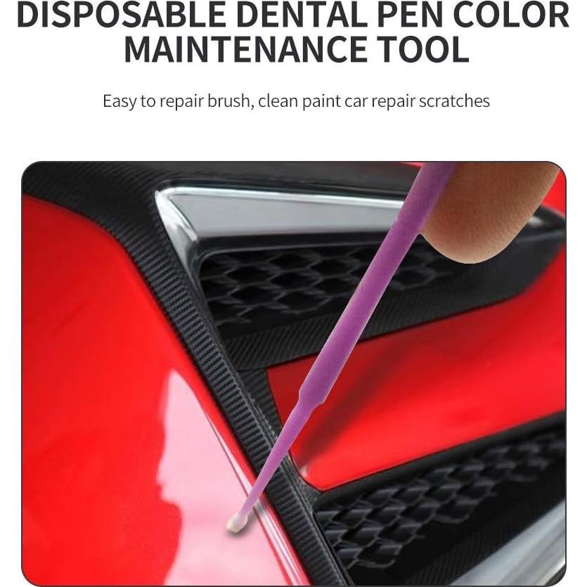 Pinceles de Retoque Automotriz Saihisday 1.5mm Púrpura - 100 Piezas