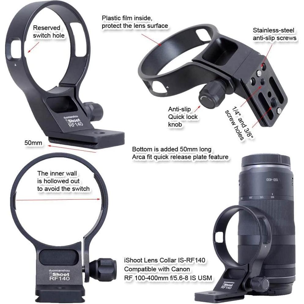 Anillo de Montaje de Trípode iShoot para Canon RF 100-400mm