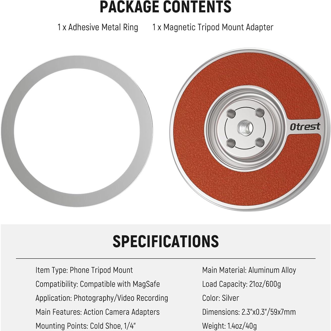 Soporte trípode magnético OTEST PA-01 para iPhone MagSafe