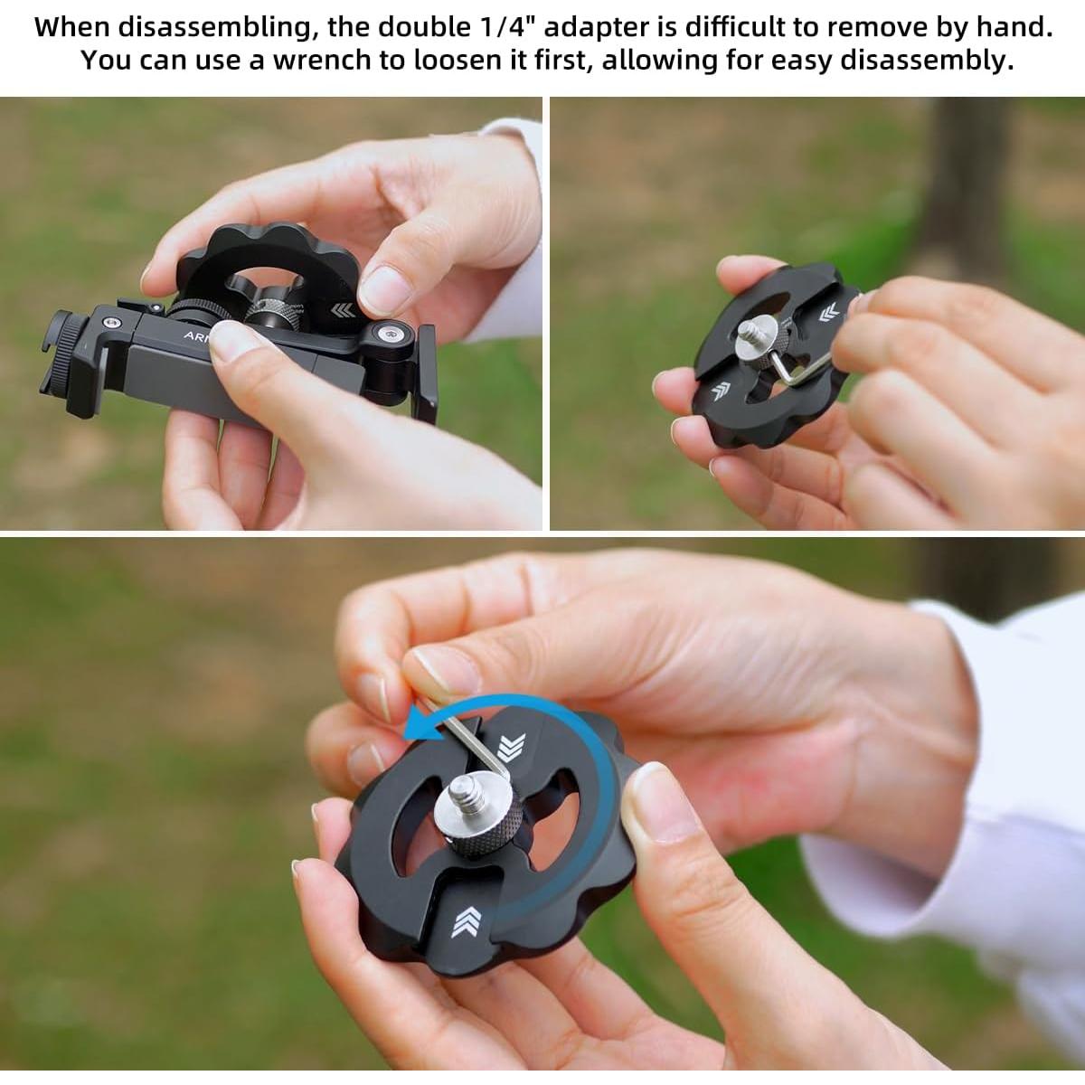 Adaptador de Montaje Magnético para Teléfono Sunflower 1/4-20