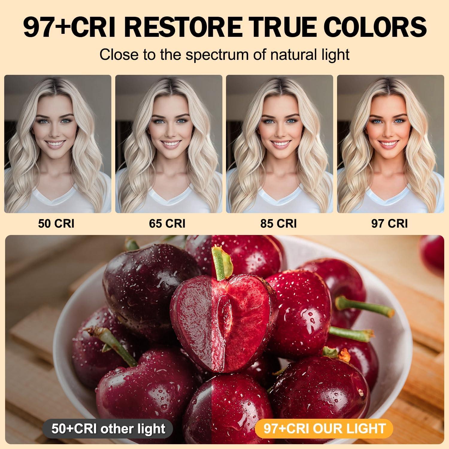 Luz de Selfie LED 120 Singwil - Batería 8000mAh, 3 Modos