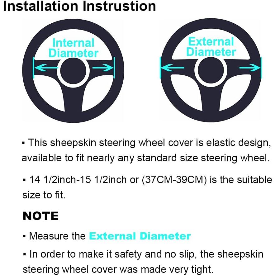 Cubierta de Volante OGLAND Piel de Oveja 37-39 cm Verde Alpino