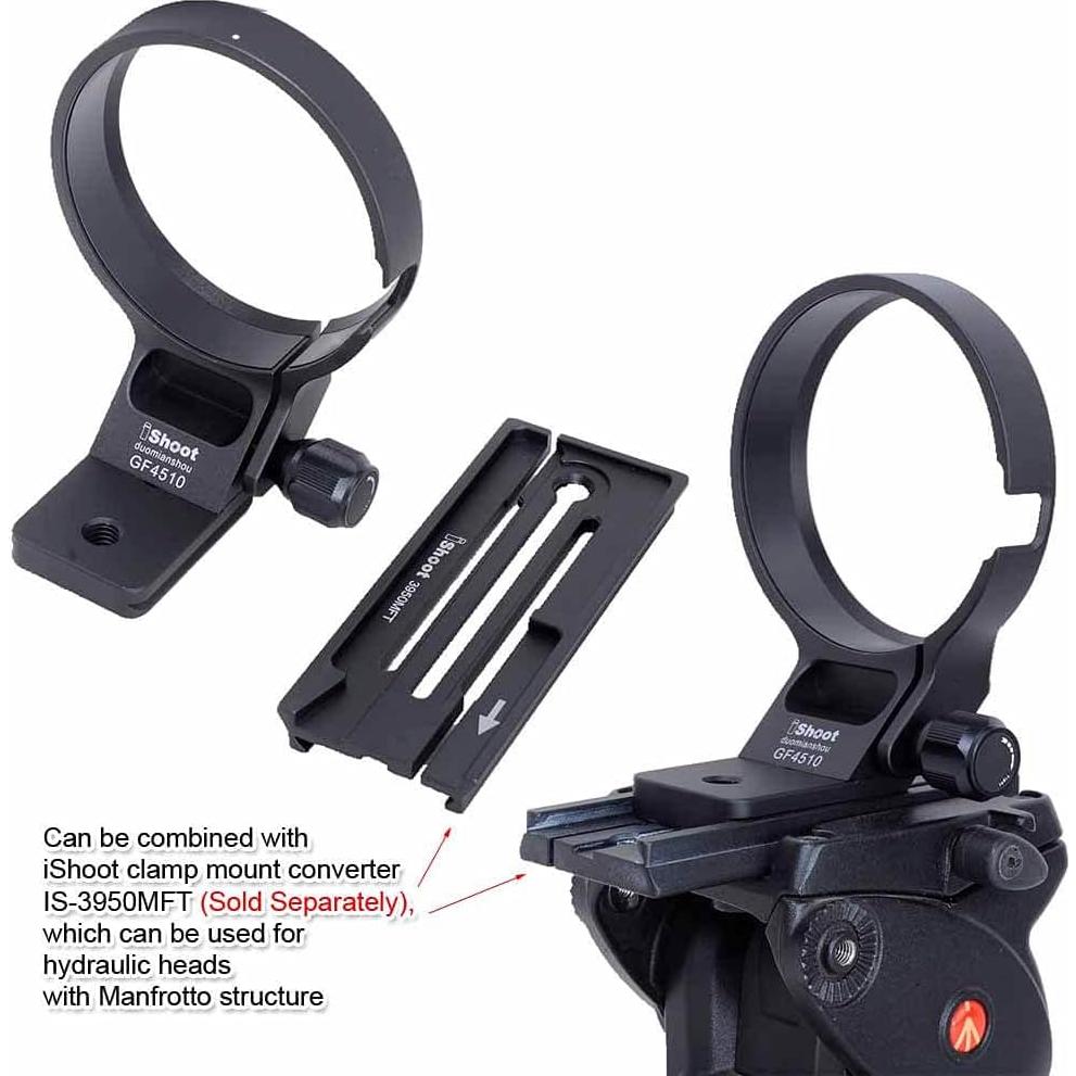 Anillo de Montaje en Trípode iShoot IS-GF4510 para Lente Fuji GF 45-100mm