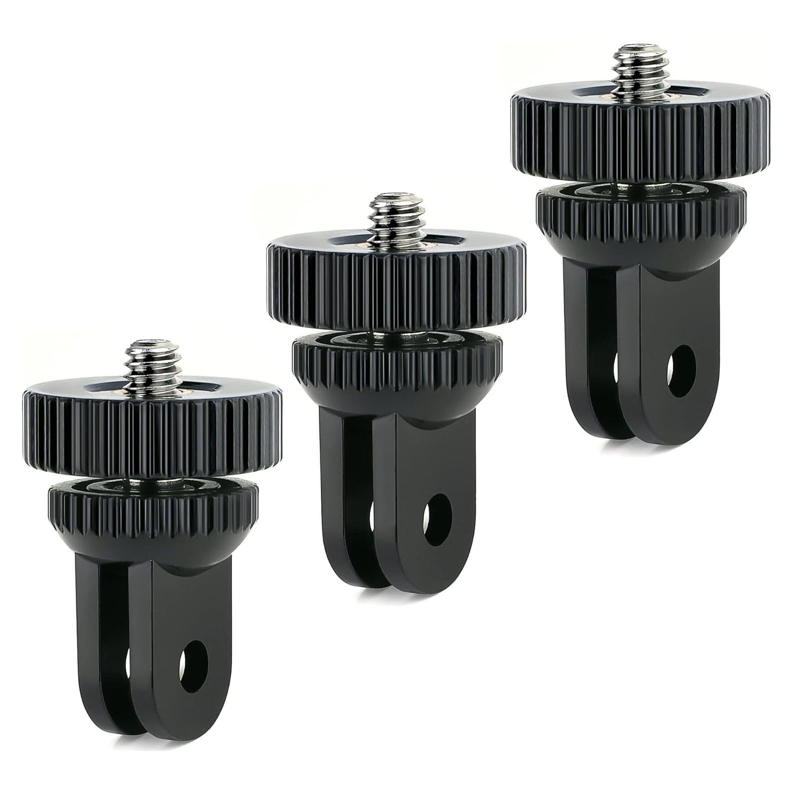 Paquete de 3 Adaptadores 1/4-20 YALLSAME con Anillo de Bloqueo