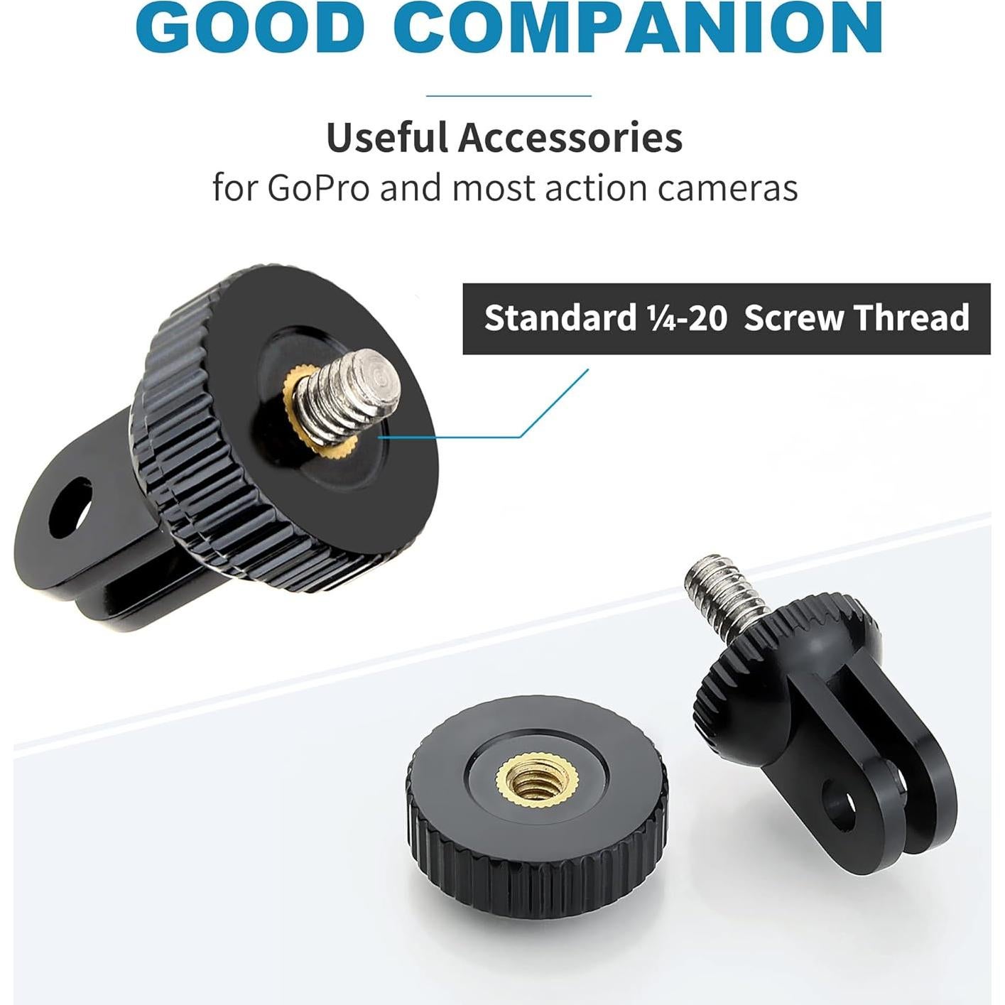 Paquete de 3 Adaptadores 1/4-20 YALLSAME con Anillo de Bloqueo