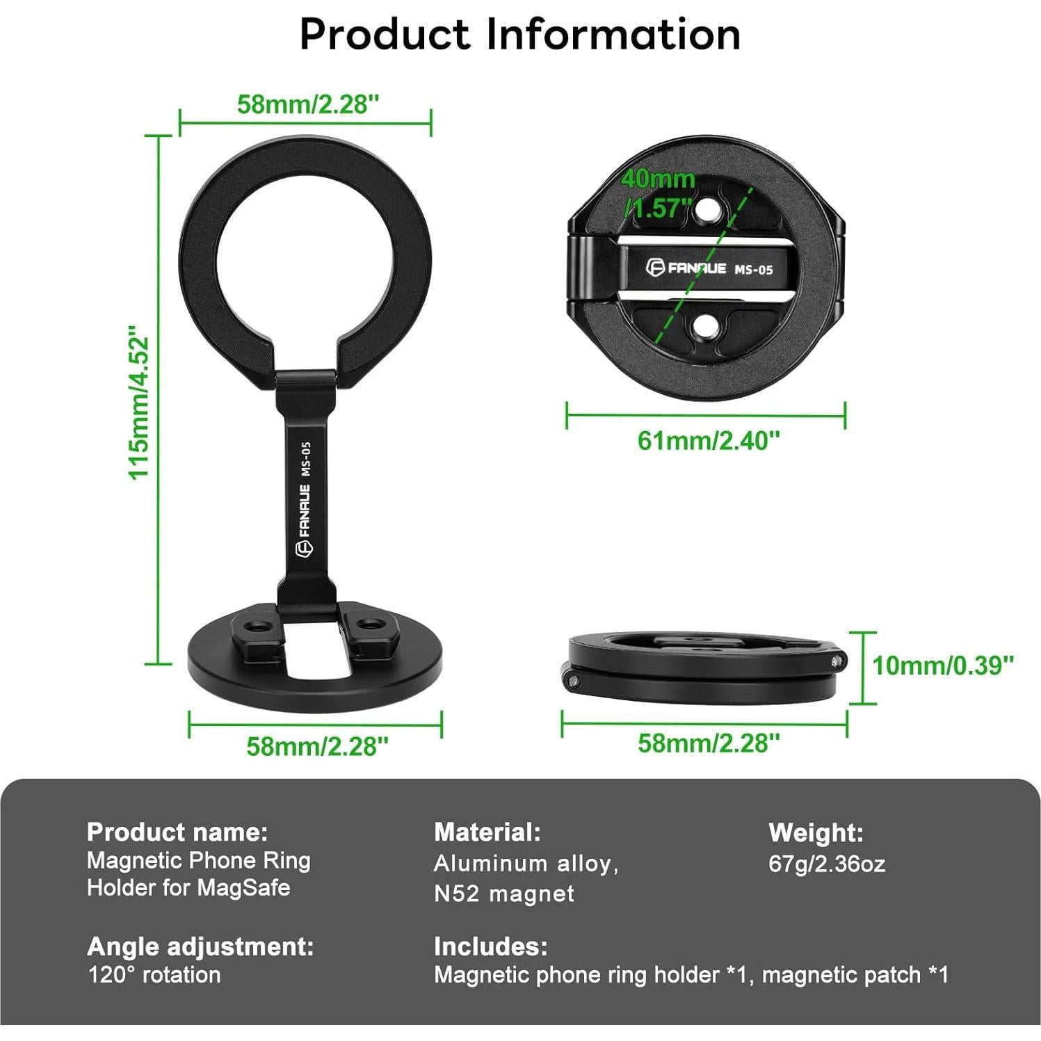 Soporte Magnético para Teléfono FANAUE MS-05 Ultra Delgado