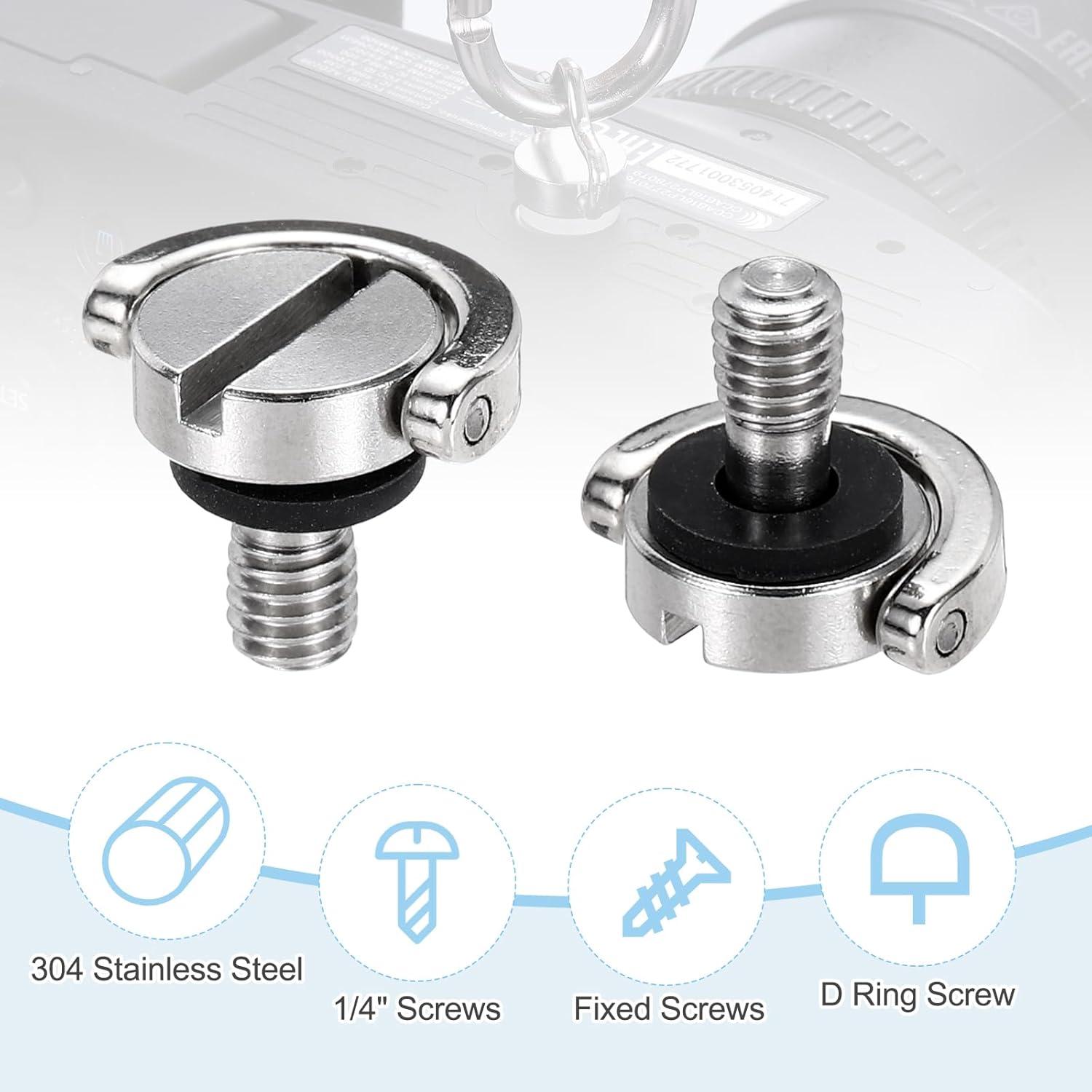 Tornillo en D de Acero Inoxidable PATIKIL - 2 Piezas 16.5mm