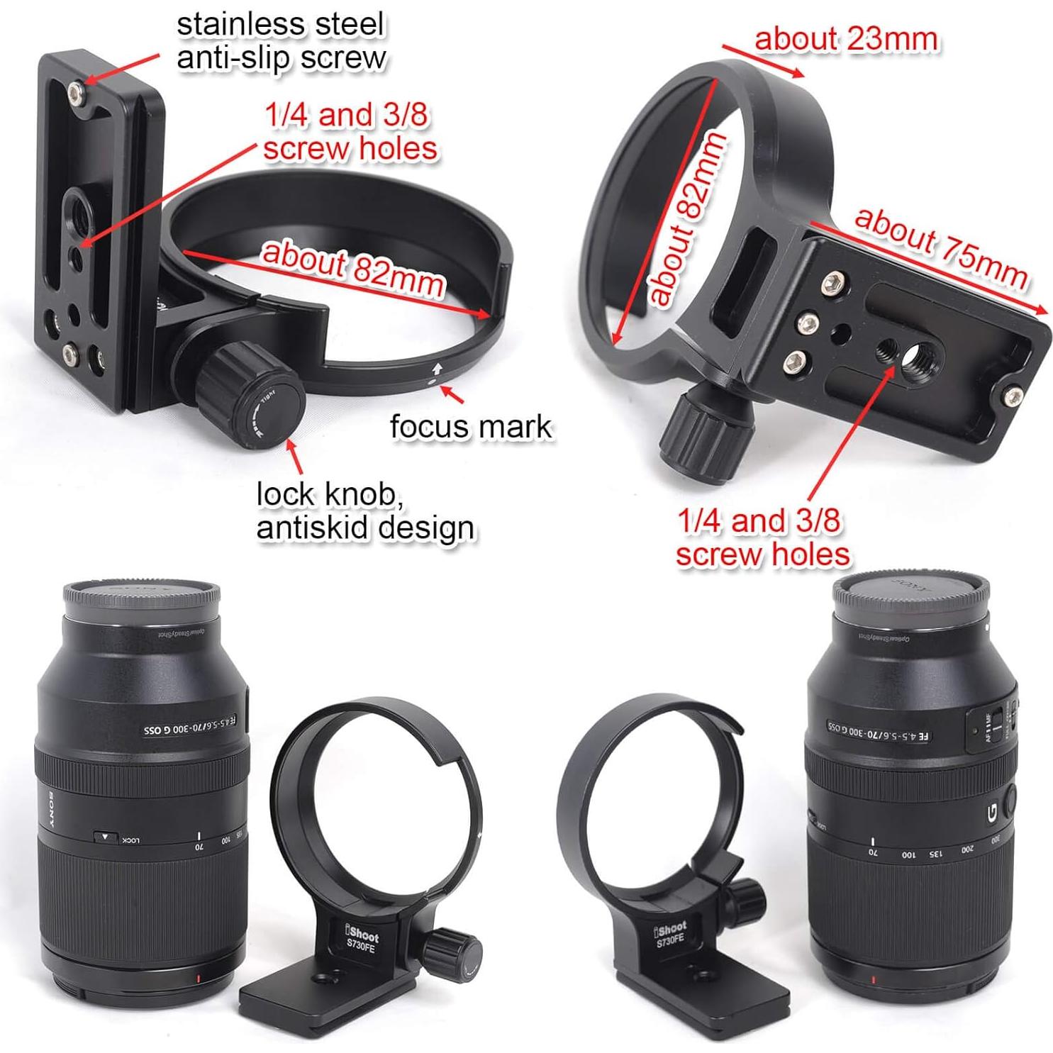 Collar de Lente de Metal iShoot para Sony FE 70-300mm