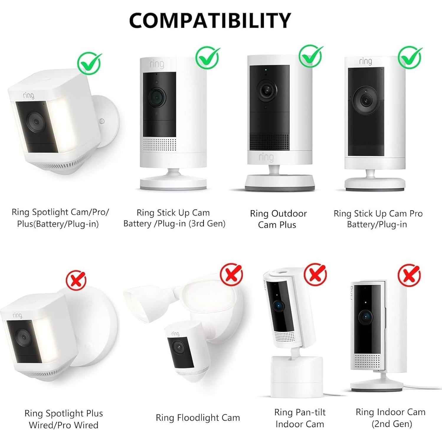 Soporte Flexible de Montaje para Ring Stick Up Cam - 2 Pack