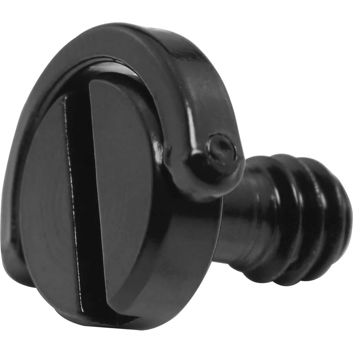 1/4inch Tripod Screw LUORNG 2PCS 1/4"-20 Stainless Steel D Shaft D-Ring for Camera Camcorder Tripod Monopod QR Quick Release Plate, Mounting Screw Adapter, Quick Release Camera Screw, Black