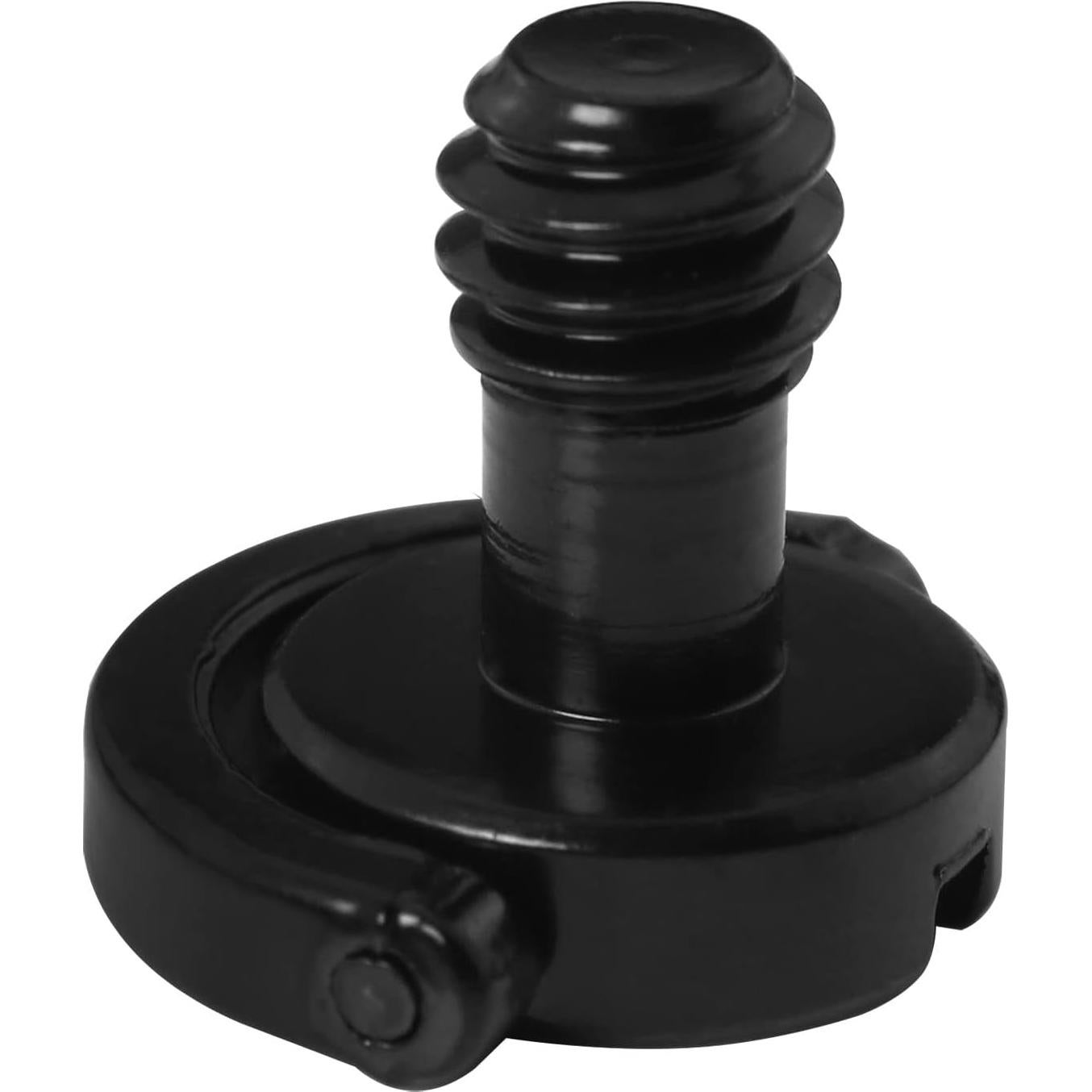 1/4inch Tripod Screw LUORNG 2PCS 1/4"-20 Stainless Steel D Shaft D-Ring for Camera Camcorder Tripod Monopod QR Quick Release Plate, Mounting Screw Adapter, Quick Release Camera Screw, Black